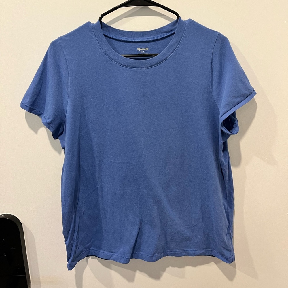 Madewell blue T shirt size L 100% cotton